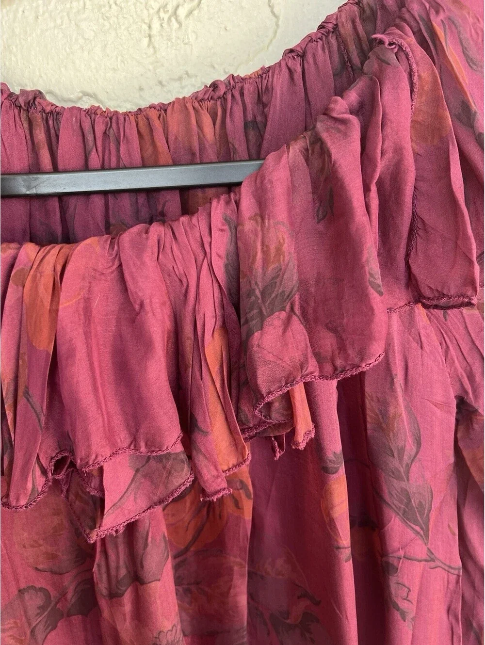 Tempo Paris Women S Burgundy Long Sleeve With Spaghetti Strap Liner Sheer Dress